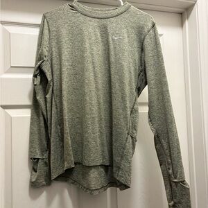 Nike Heathered Green Long Sleeve Shirt